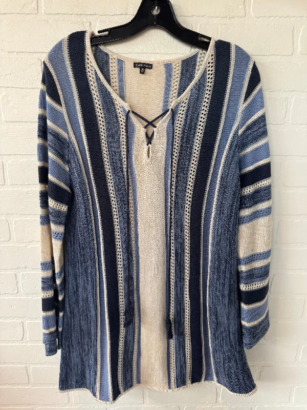 Women's Patterned SweatersSweater By Hannah In Blue & Cream, Size: Xl