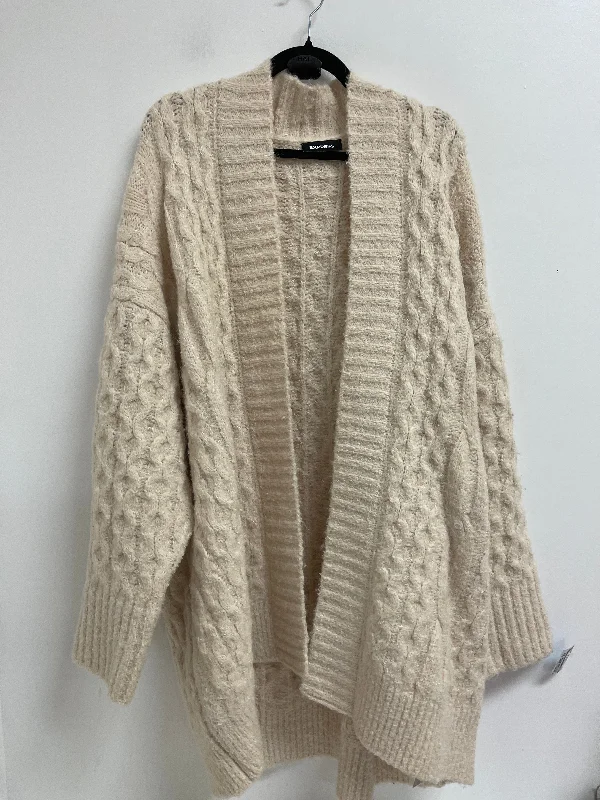 Women's Asymmetrical Hem SweatersSweater Cardigan By Express In Cream, Size: M