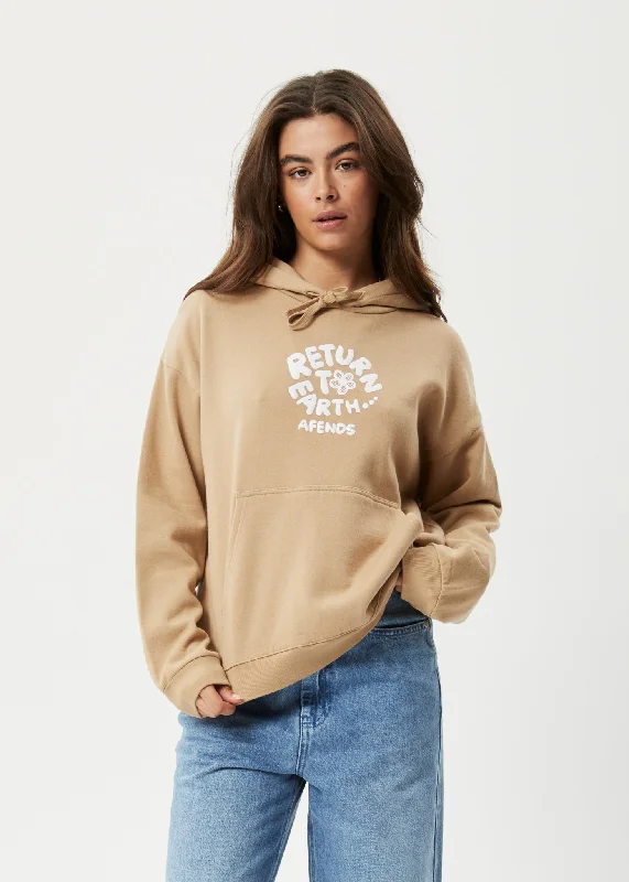 Women's Blouse with Boat CollarAFENDS Womens Taylor - Hoodie - Tan