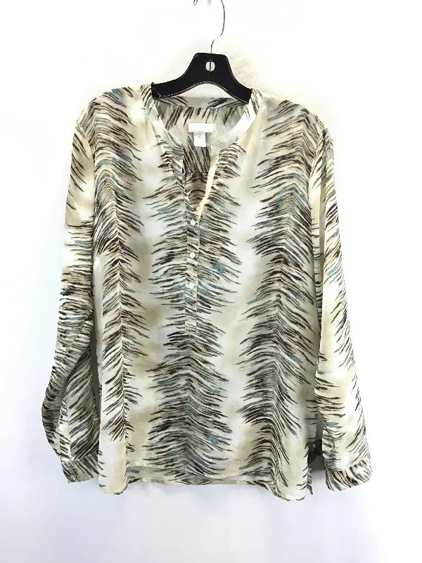 Women's Blouse for PartyBlouse Long Sleeve By Chicos In Beige, Size: 2