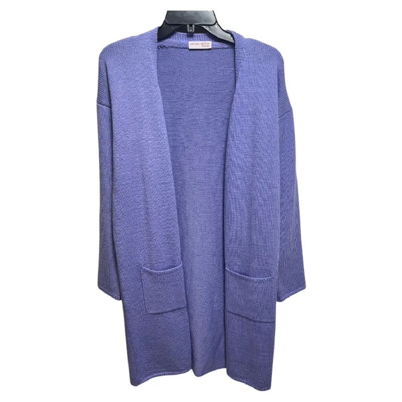 Women's Crop SweatersSweater Cardigan By Sartoria Principe In Purple, Size: M