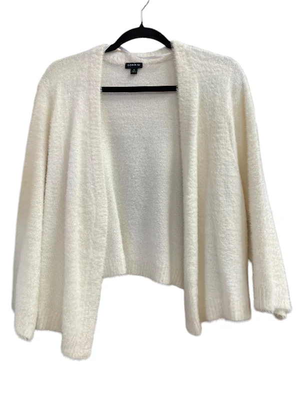 Women's Rounded Collar SweatersSweater Cardigan By Torrid In Cream, Size: 3x