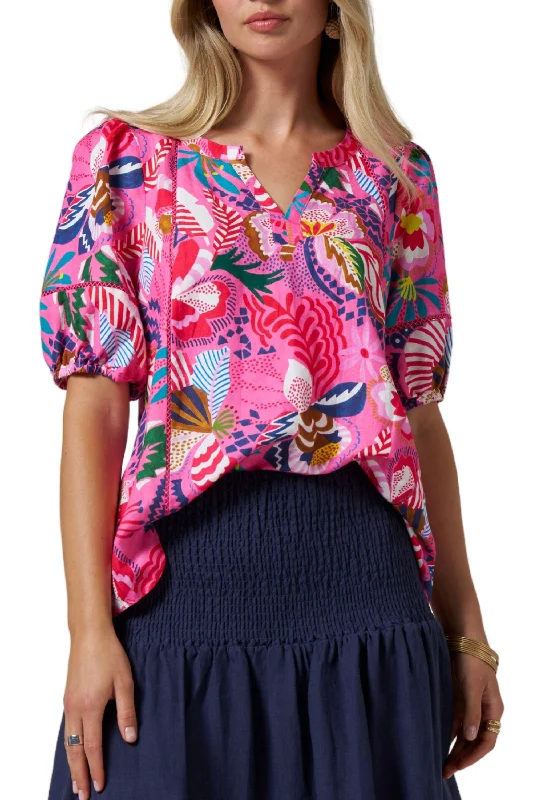 Women's Blouse with U-Shaped CollarCASA BLOUSE - LS2850