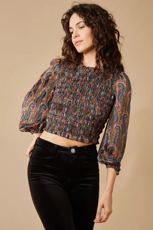 Women's Blouse with Wide CollarSwirls and Strangers Loretta Top