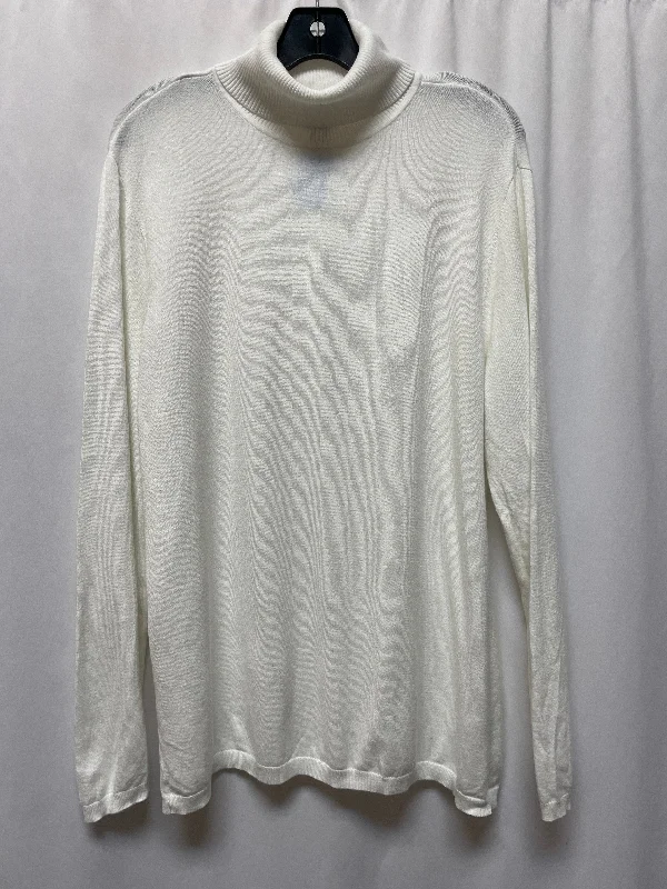 Women's Peter Pan Collar SweatersSweater By Chicos In White, Size: Xl