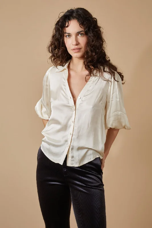 Women's Blouse with Mandarin CollarMoonstruck Charlie Shirt