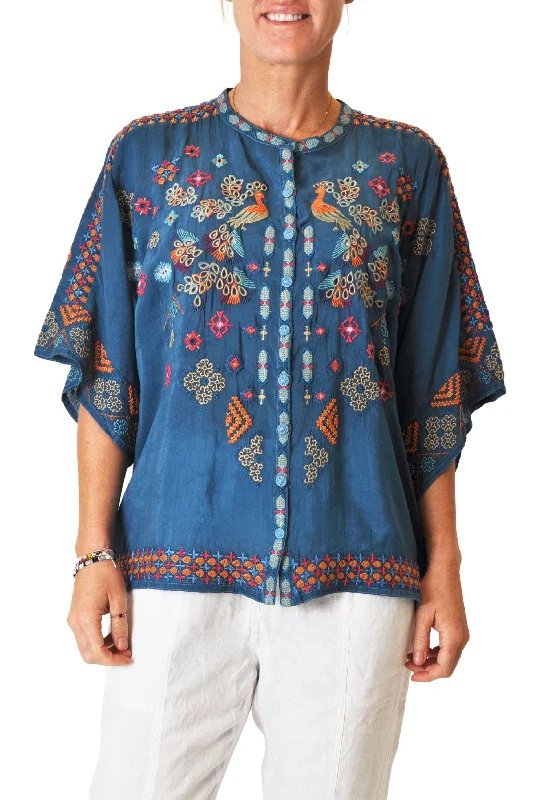 Women's Blouse with V-Shaped CollarBRONY BLOUSE - C16524-8