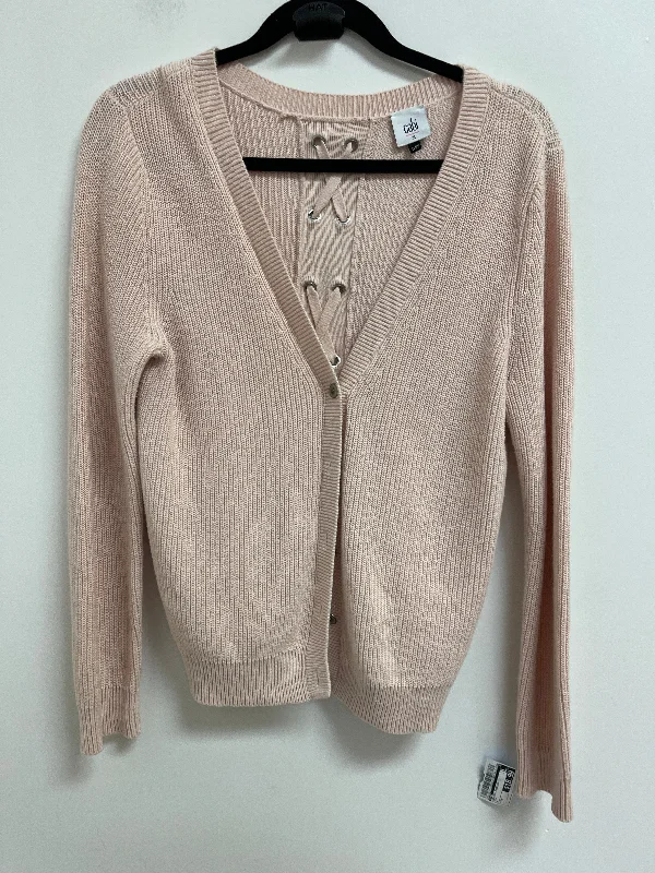 Women's Peter Pan Collar SweatersSweater Cardigan By Cabi In Pink, Size: M