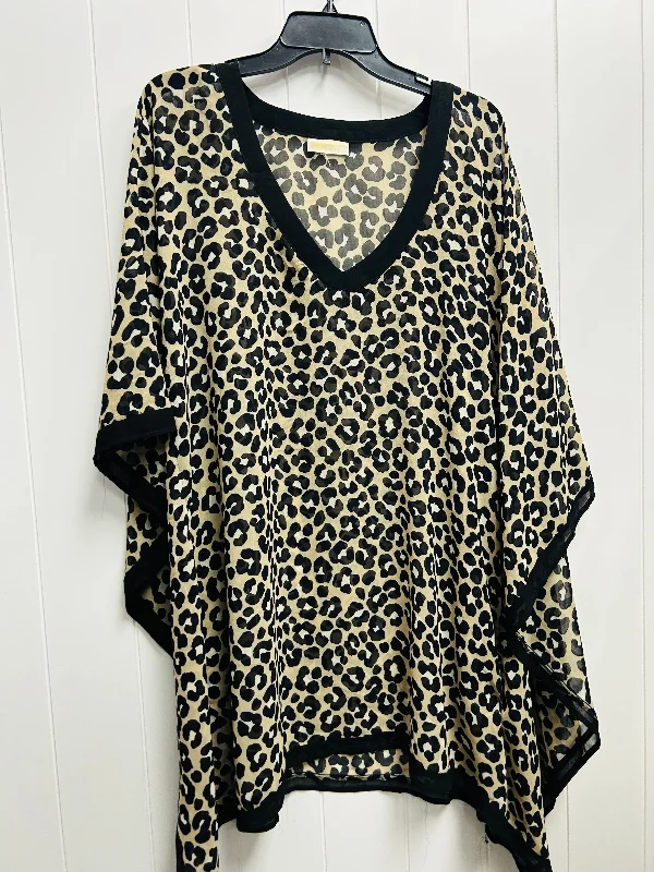 Women's Blouse with Rounded CollarBlouse Short Sleeve By Michael Kors In Animal Print, Size: Onesize