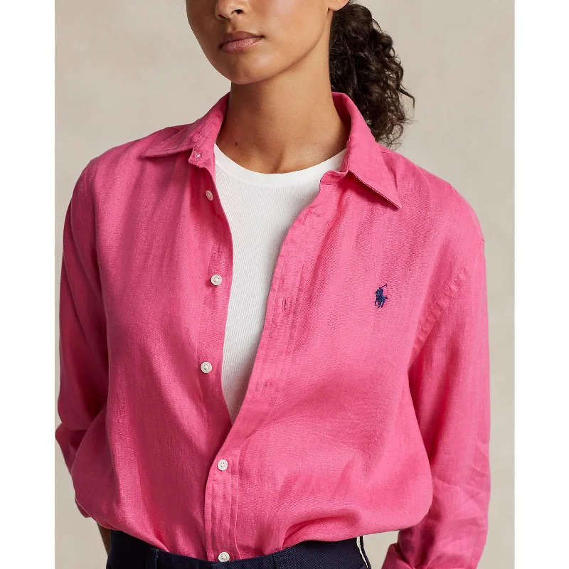 Women's Blouse for Special OccasionsPolo Ralph Lauren - Relaxed Fit Linen Shirt - Desert Pink