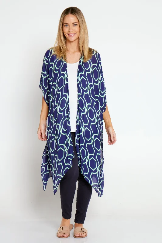 Women's Short-Sleeve BlouseZoya Summer Cape - Moroccan Nights