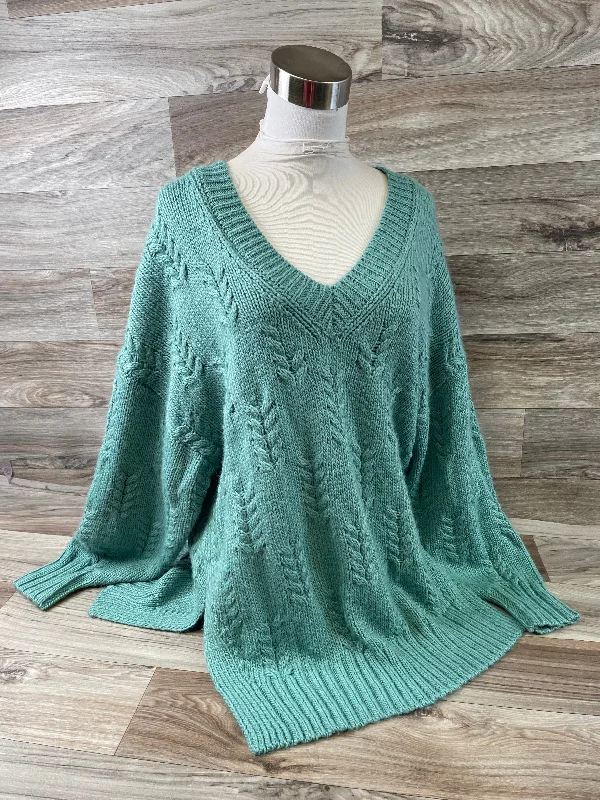 Women's Sweetheart Collar SweatersSweater By Lucky Brand In Green, Size: M