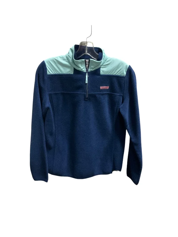 Women's Square Collar SweatersTOP LS FLEECE PULLOVER by VINEYARD VINES In NAVY, Size: XS