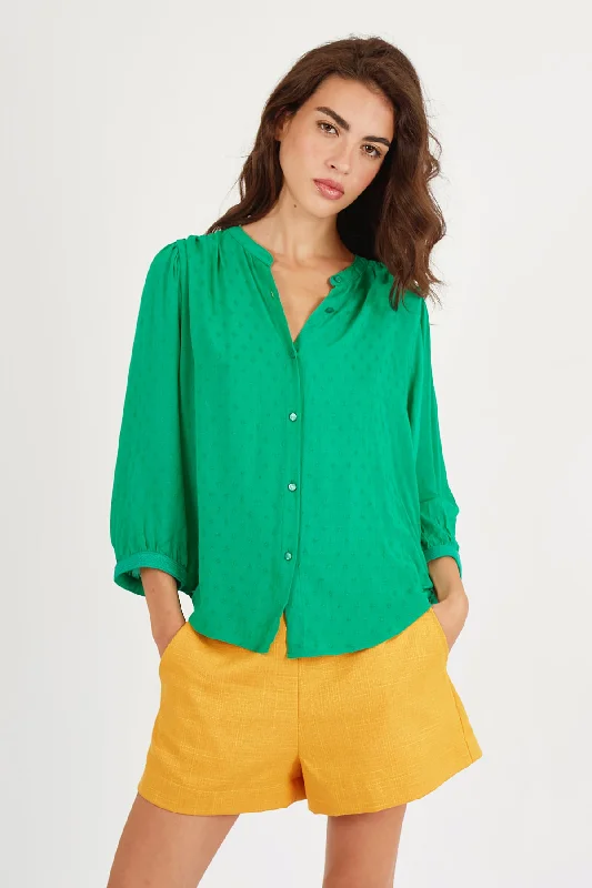 Women's Blouse with Rounded CollarThe Chase Charlie Shirt