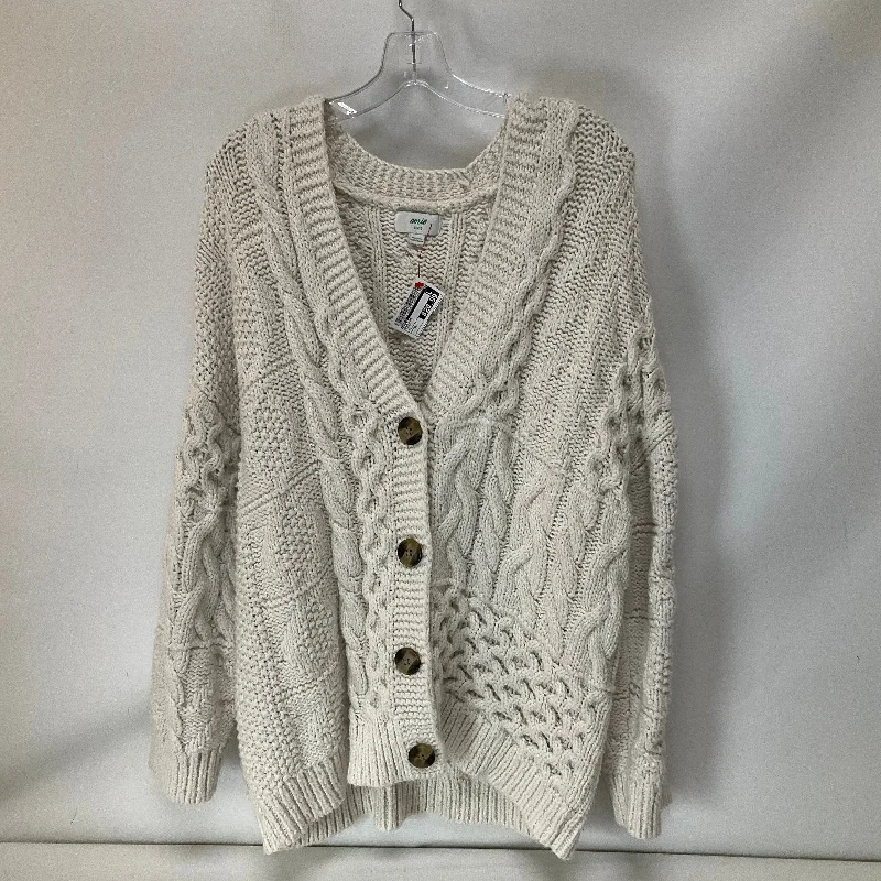 Women's Ruffled SweatersCardigan By Aerie In Cream, Size: Xl