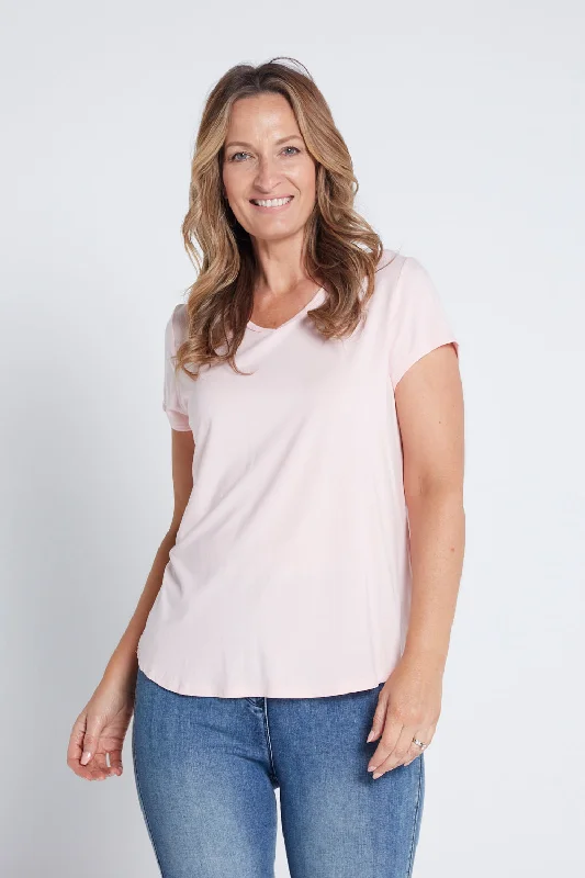 Women's Blouse for Casual WearBamboo Tee - Baby Pink