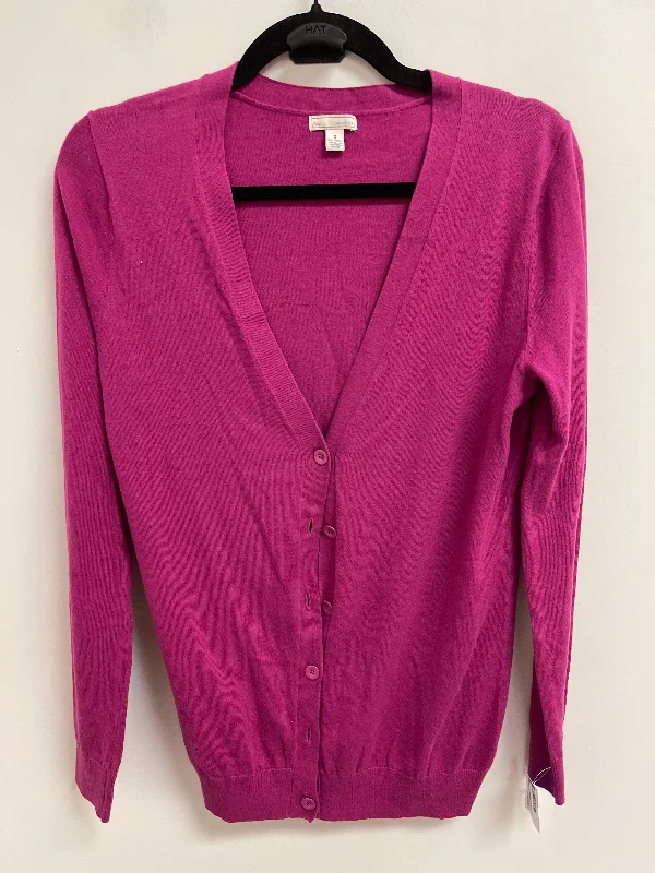 Women's Mandarin Collar SweatersSweater Cardigan By Gap In Purple, Size: S