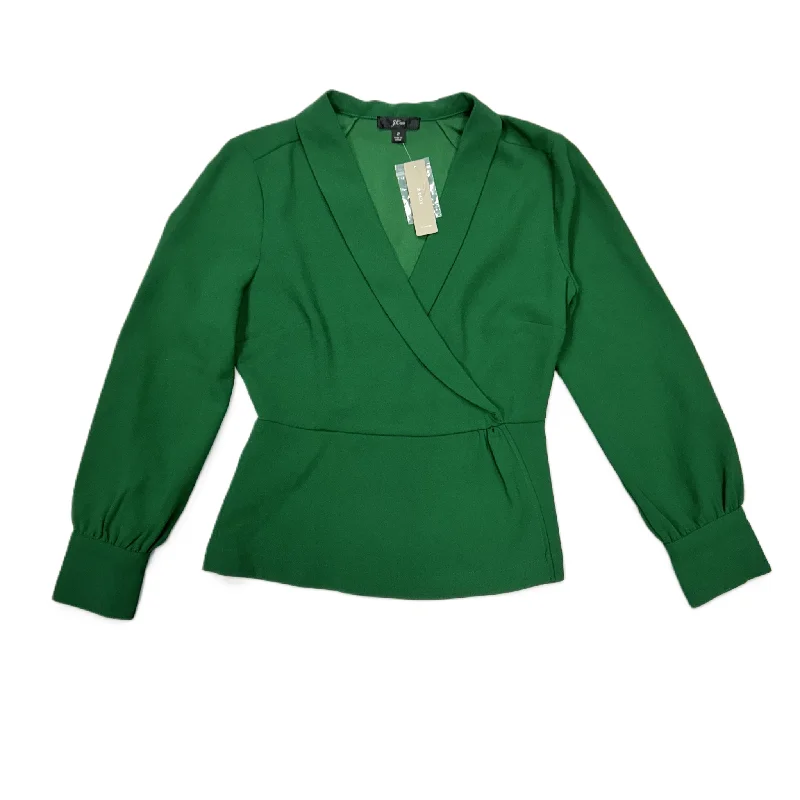 Women's Blouse for HolidayBlouse Long Sleeve By J. Crew In Green, Size: Xs