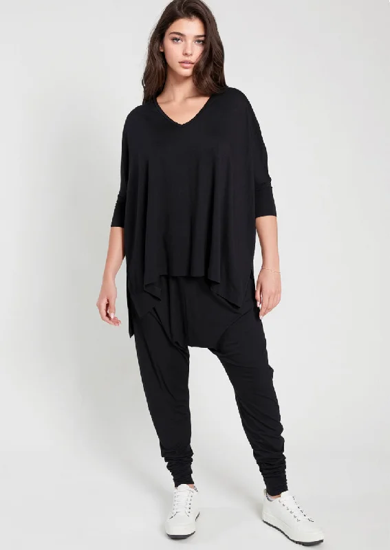 Women's Blouse with Notched CollarThe Respect - Black