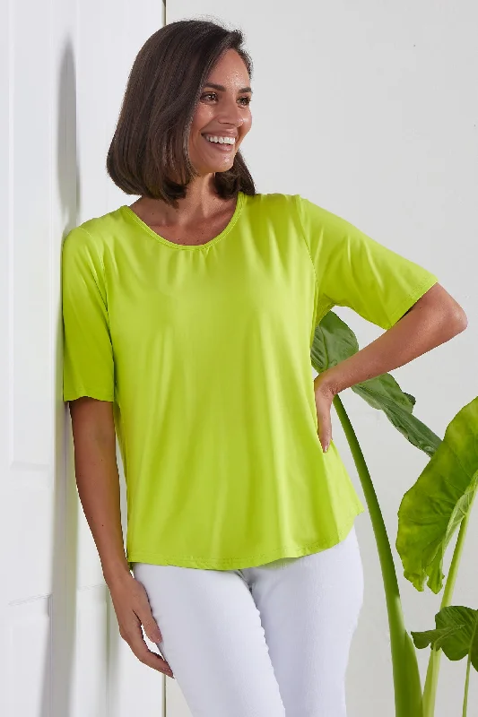 Women's Blouse for ChurchBelinda Modal Tee - Neon Citrus