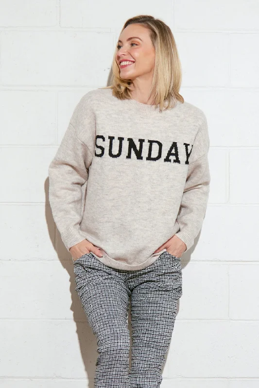 Women's Blouse with ZipperElsie Wool Blend Jumper - Sugar Sunday