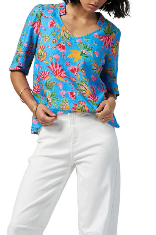 Women's Blouse with Low CollarVIDA LOCA TOP - MS1408V