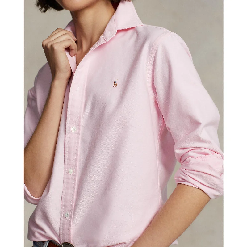 Women's Blouse with EmbroideryPolo Ralph Lauren - Oxford Shirt - Bath Pink