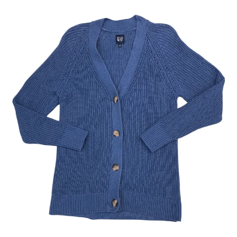 Women's Croatian Wool SweatersSweater Cardigan By Gap In Blue, Size: M