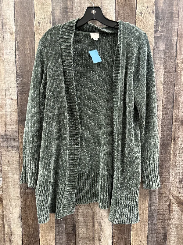 Women's Wide Collar SweatersSweater Cardigan By A New Day In Green, Size: S