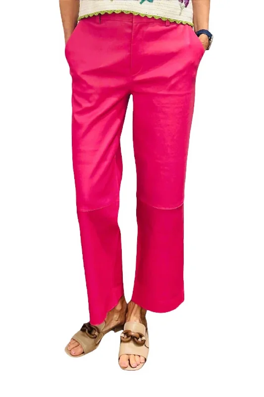 Women's Jodhpurs with ZipperCropped Baggy Low Rise Trouser In Pink