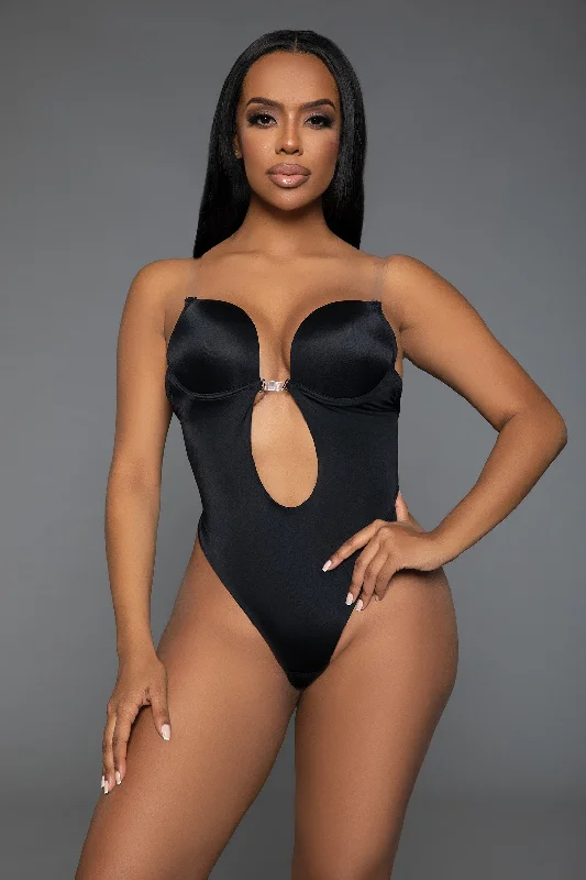 sports bras with mesh ventilationBeWicked Shapewear Looking Curvy Bodysuit Shaper Black