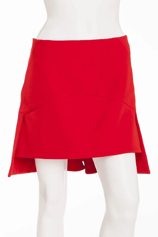 Women's Street Style SkirtsGivenchy - Red Asymmetrical Mini Skirt - FR 38