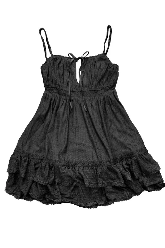 Women's Boat-Neck DressesBaby Dolly Black Mini Dress