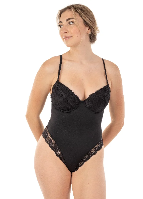 wireless maternity bras with sleep functionSmooth & Silky Bodysuit Shaper with Built-in Wire Bra and Sexy Lace Trims