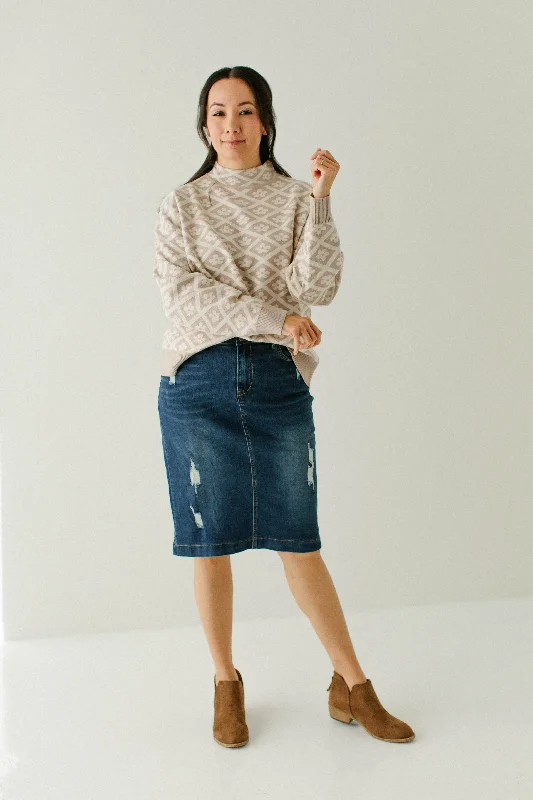 Women's Warm Skirts'Indie' Distressed Denim Skirt