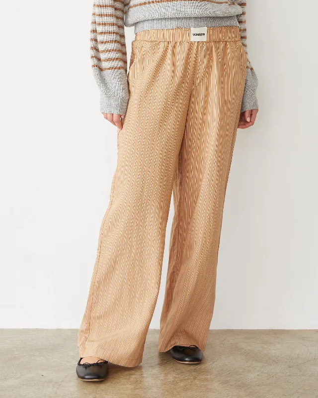 Women's Palazzo PantsStripe Poplin Boxer Pants