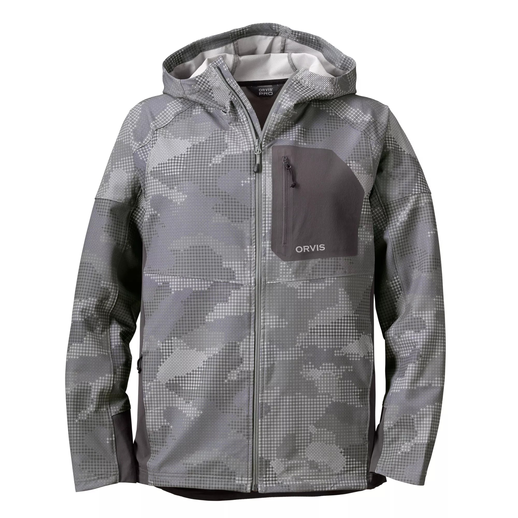 men's varsity jacket with lettersOrvis Men's Pro LT Softshell Hoodie - Steel Camo