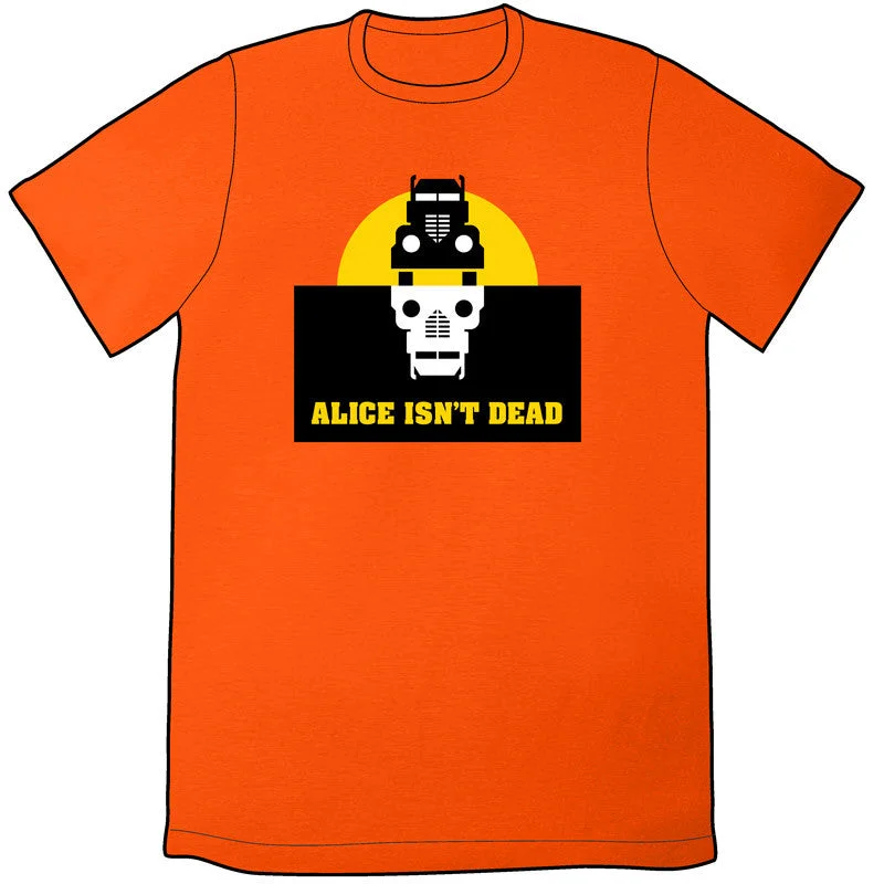 Men's hooded sweatshirt for all occasionsAlice Isn't Dead Logo Shirt - Orange