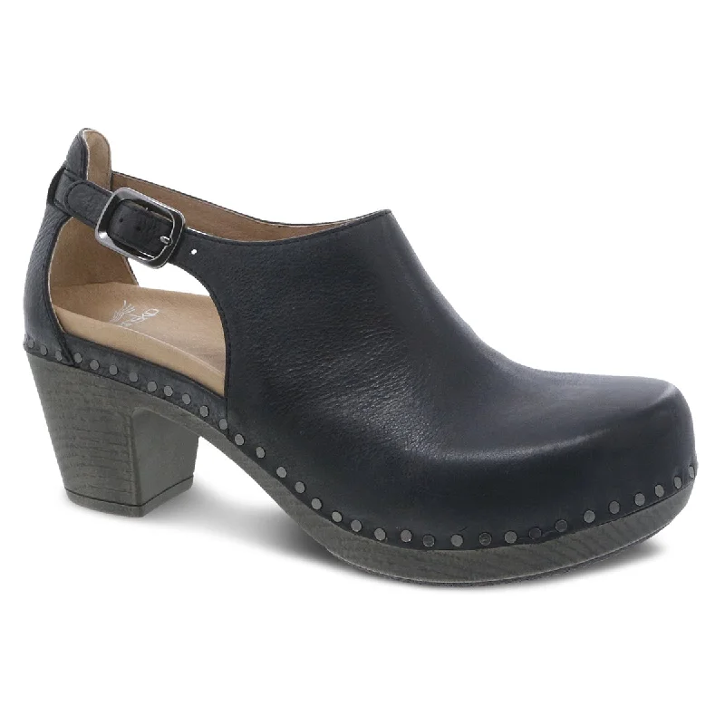 Women's Sassy Milled Nubuck Heel Shoe - Black