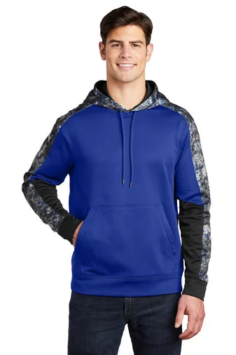 Men's hooded sweatshirt for comfortSport-Tek® ST231 Sport-Wick® Mineral Freeze Fleece Colorblock Hooded Pullover