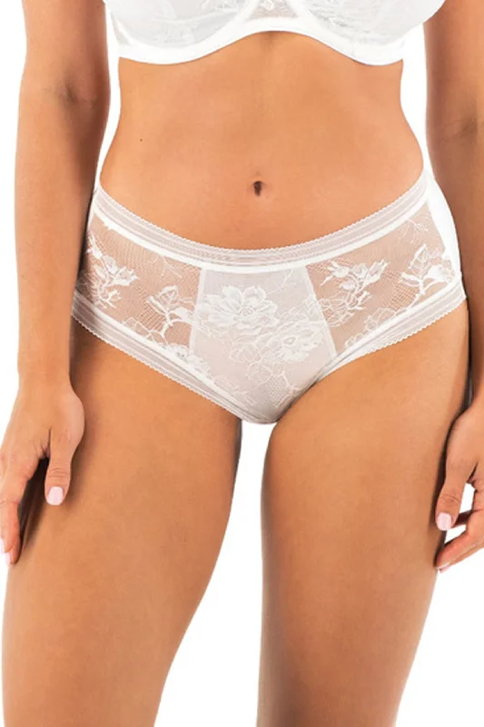 plus-size high-slit pantiesFusion Lace Brief White