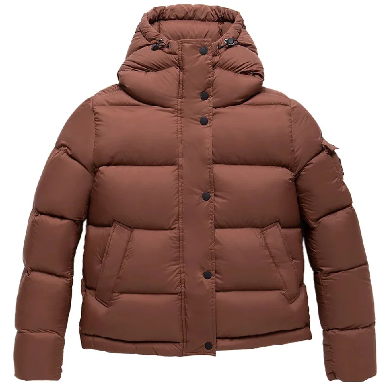 men's padded puffer vestBrown Polyester Jackets & Coat