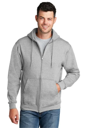 Men's hooded sweatshirt without pocketsPort & Company® PC78ZH Core Fleece Full-Zip Hooded Sweatshirt