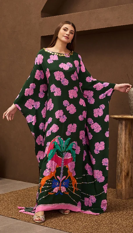 Women's Jumpsuits with Keyhole NeckROSE BURN KAFTAN