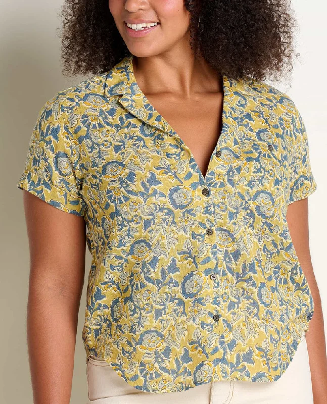 Women's Camp Cove Short-Sleeve Shirt - Mantis Kalamkari Print