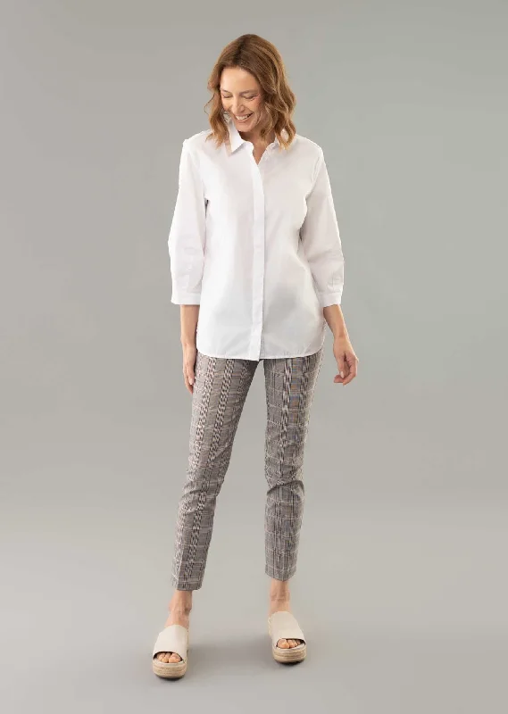 Women's Jodhpurs with Rounded CollarBirmingham Plaid 28'' Ankle Pant