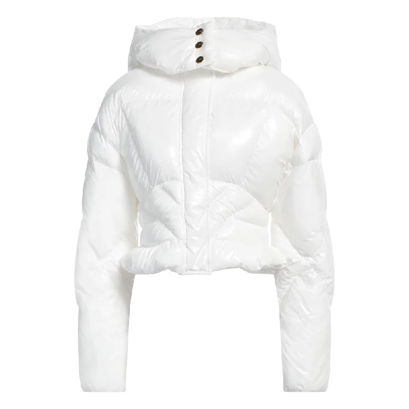 men's fleece-lined parkaWhite Polyester Jackets & Coat