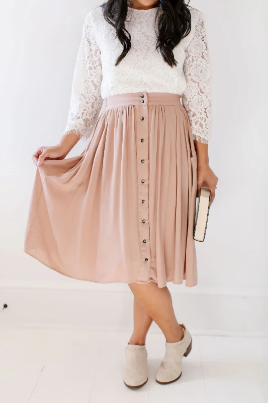 Women's Straight Hem Skirts'Skye' Skirt in Taupe