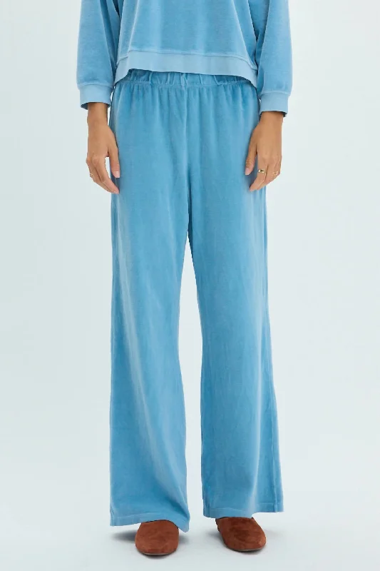 Women's Jodhpurs with Elastic WaistLux Jersey Tracker Pants In Sky Blue