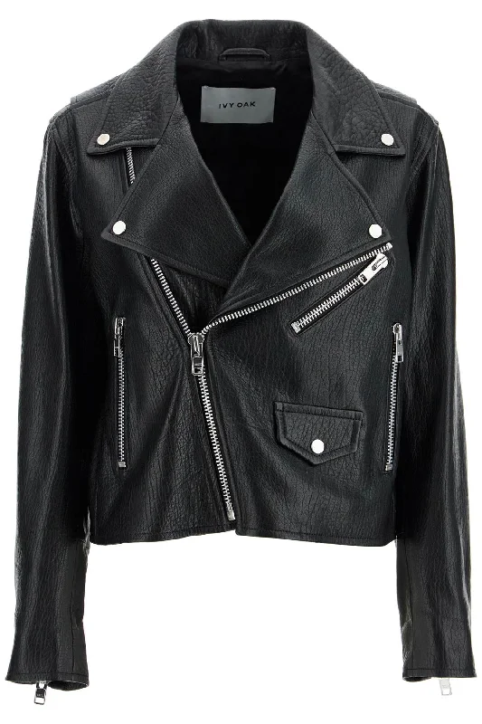 men's distressed leather jacketLenny Sue Leather Biker Jacket